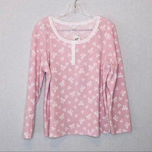 Charter Club Thermal Fleece Printed Pajama top